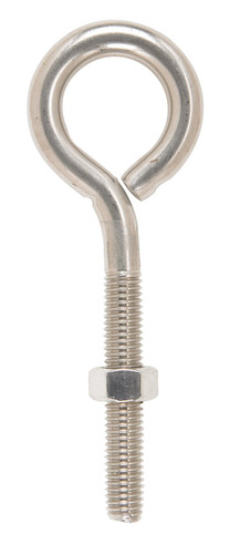 Hampton - 02-3456-457 - 1/2 in. x 6 in. L Stainless Stainless Steel Eyebolt Nut Included