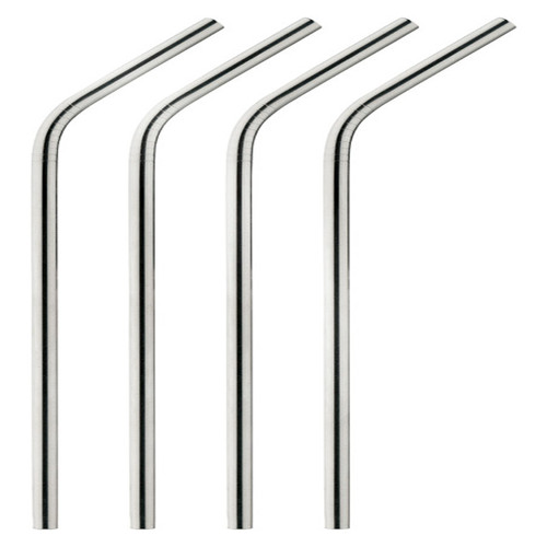 Harold Import - 48 - 8 in. L Brown Stainless Steel Straws