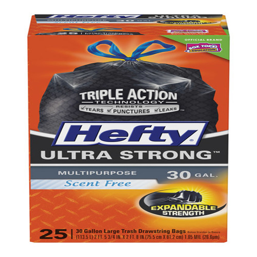 Hefty - E80627 - Ultra Strong 30 gal. Trash Bags Drawstring - 25/Pack