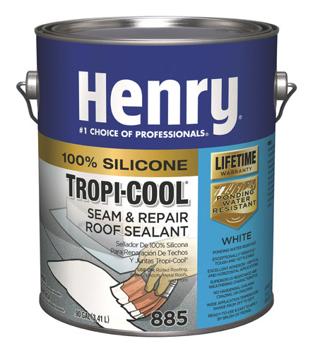 Henry - HE885042 - Tropi-Cool 885 White 100% Silicone Roof Sealant 1 gal.
