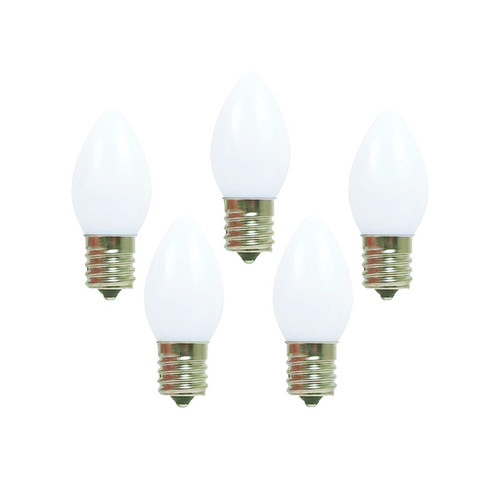 Holiday Bright Lights - BU25C7-OWHA - C7 White 25 count Christmas Light Bulbs 1 ft.