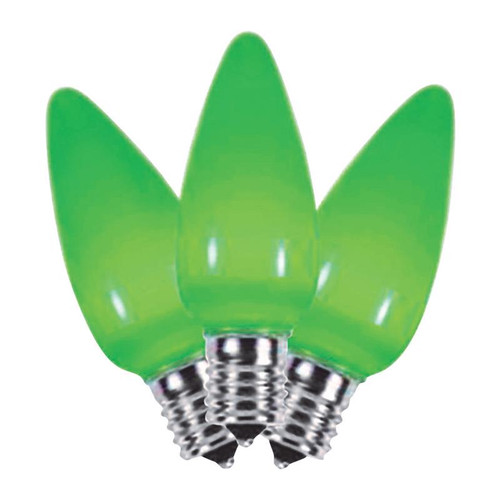 Holiday Bright Lights - BU25LEDSC9-OGRA - LED C9 Green 25 count Replacement Christmas Light Bulbs