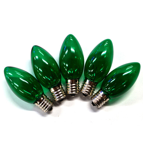 Holiday Bright Lights - BU25C9X3-TGRA - C9 Green 25 count Christmas Light Bulbs 1 ft.