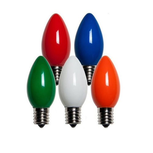 Holiday Bright Lights - BU25C9-OMUA - C9 Multi-color 25 count Christmas Light Bulbs 1 in.