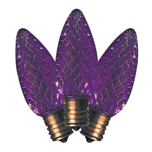 Holiday Bright Lights - BU25LEDFC9-TPLA - LED C9 Purple 25 count Replacement Christmas Light Bulbs