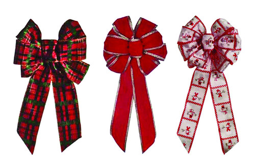 Holiday Trims - 7936 - Assorted Christmas Bow Assortment Miscellaneous Indoor Christmas Decor