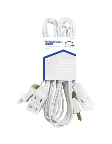 Home Plus - IN162PT206WHHP - Indoor 6 ft. L White Extension Cord 16/2 SPT-2