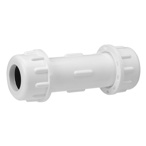 Homewerks - 511-43-112-112B - Schedule 40 1-1/2 in. Compression x 1-1/2 in. Dia. Compression PVC Coupling