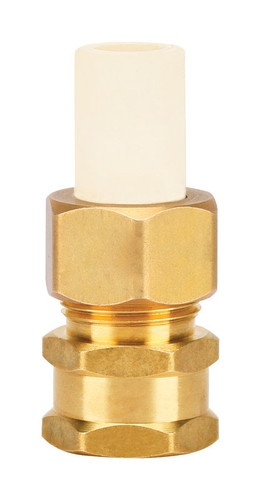 Homewerks - 545-12-12-B - Schedule 40 1/2 in. Compression x 1/2 in. Dia. FPT CPVC/Brass Adapter Coupling