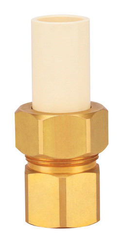Homewerks - 545-34-34-B - Schedule 40 3/4 in. Compression x 3/4 in. Dia. FPT CPVC/Brass Adapter Coupling