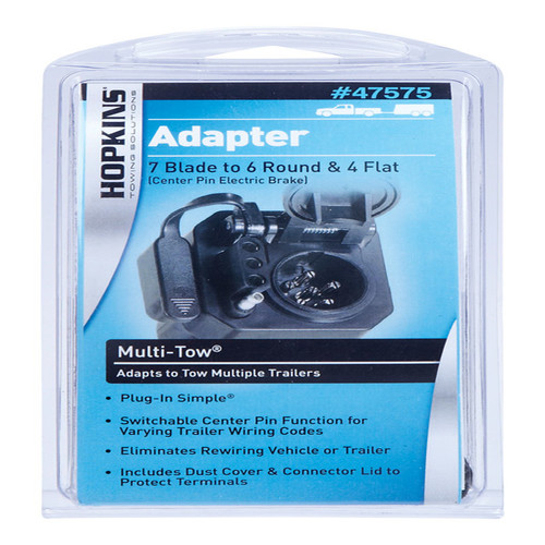 Hopkins - 47575 - 7 Way to 6 Pin and 4 Flat Multi-Tow Adapter