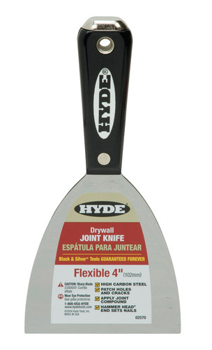 Hyde - 2570 - Black and Silver High Carbon Steel Joint Knife 0.63 in. H x 4 in. W x 8.25 in. L