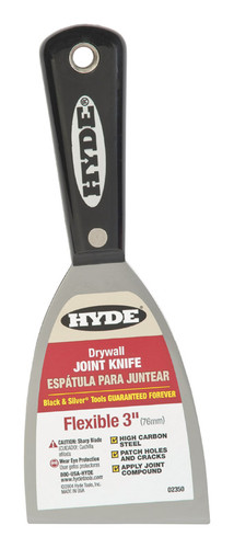 Hyde - 2350 - Black & Silver 3 in. W Carbon Steel Chiseled-Edge Paint Scraper