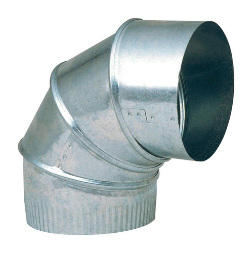 Imperial - GV0285-C - 4 in. Dia. x 4 in. Dia. Adjustable 90 deg. Galvanized Steel Elbow Exhaust