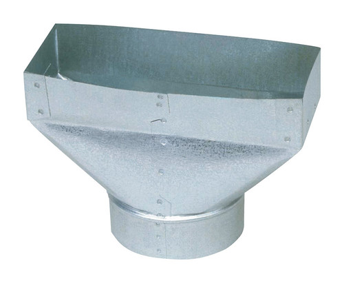 Imperial - GV0702-C - 10 in. H x 6 in. W Silver Galvanized Steel Register Boot
