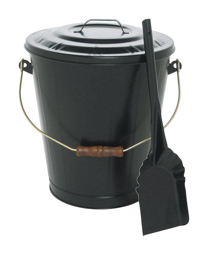 Imperial - LT0160 - Black Powder Coated Steel Ash Container and Shovel Set