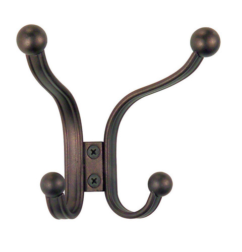 InterDesign - 53571 - 5.5 in. L Bronze Brown Steel Medium/Large York Lyra Quad Hook - 1/Pack