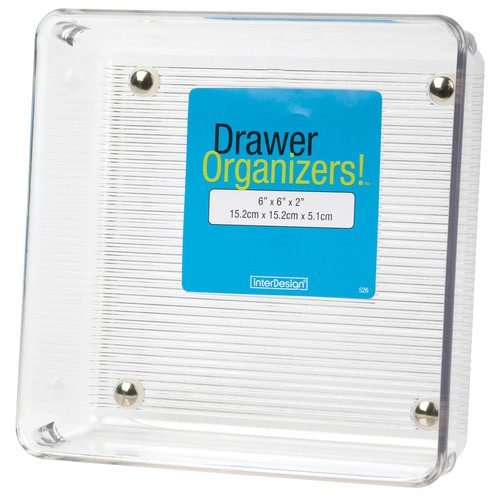 InterDesign - 52630 - Linus 2 in. H x 6 in. W x 6 in. D Plastic Drawer Organizer
