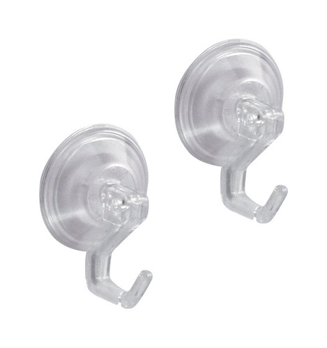 InterDesign - 52820 - 2.8 in. H x 2 in. W x 2 in. L Clear Robe Hook