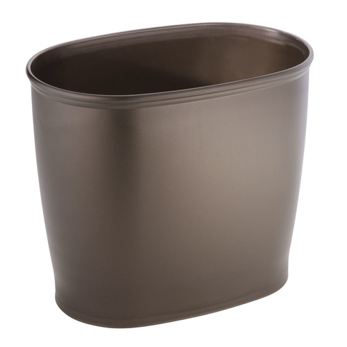 InterDesign - 93440 - Kent Black Plastic Oval Wastebasket