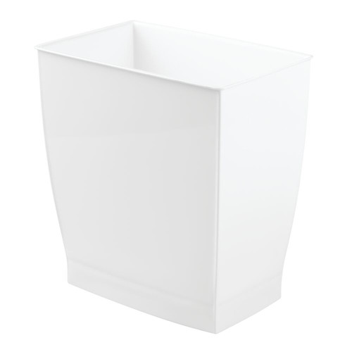InterDesign - 64770 - Mono White Plastic Rectangular Wastebasket