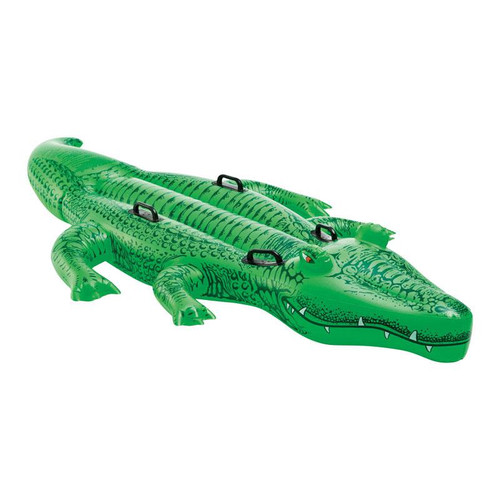 Intex - 58562EP - Green Plastic Inflatable Giant Gator Floating Tube
