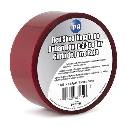 IPG - 5561USR - 1.88 in. W x 54.6 yd. L Red Acrylic Adhesive Sheathing Tape