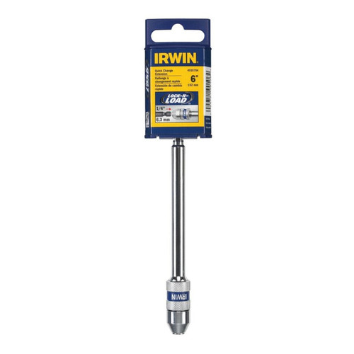 Irwin - 4935704 - 6 in. Steel Extension Drill Bit 1/4 in. Quick-Change Hex Shank 1/pc.