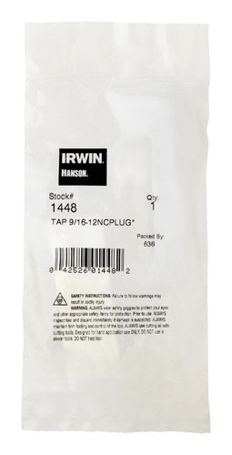 Irwin - 1448 - Hanson High Carbon Steel SAE Fraction Tap 9/16 in.-12NC 1/pc.