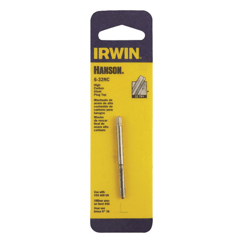 Irwin - 1118 - Hanson High Carbon Steel SAE Plug Tap 6-32NC 1/pc.