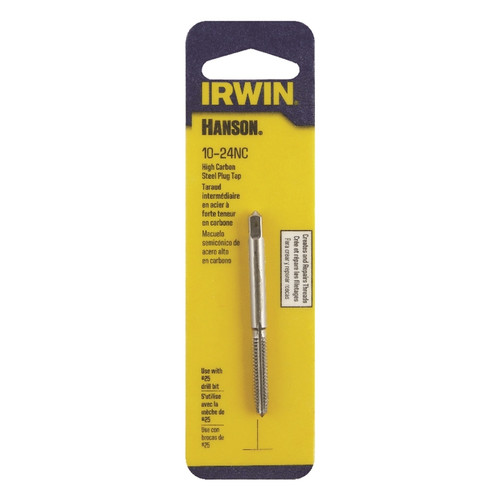 Irwin - 1128ZR - Hanson High Carbon Steel SAE Plug Tap 10-24NC 1/pc.