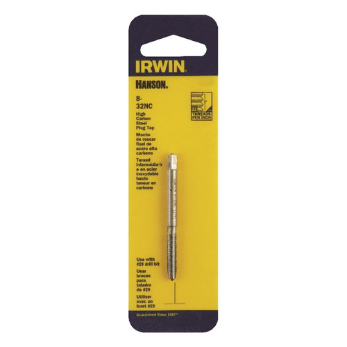 Irwin - 1124 - Hanson High Carbon Steel SAE Plug Tap 8-32NC 1/pc.