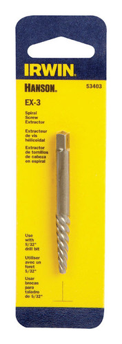 Irwin - 53403 - Hanson EX-3 Carbon Steel Spiral Screw Extractor 6 in. 1/pc.