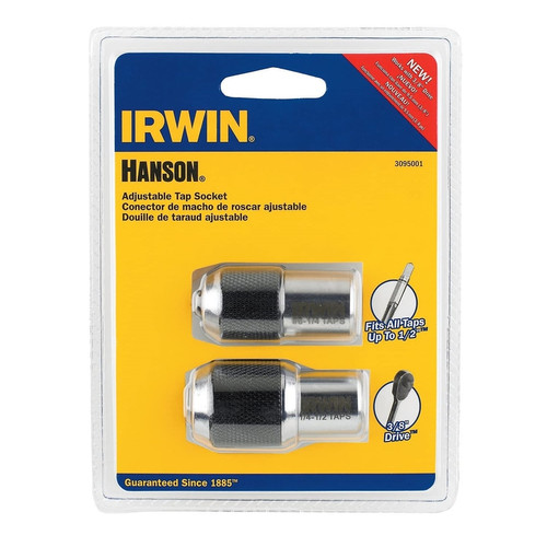 Irwin - 3095001 - Hanson 3/8 in. drive #0 to 1/2 in. Tap Adapter Set 2/pc.
