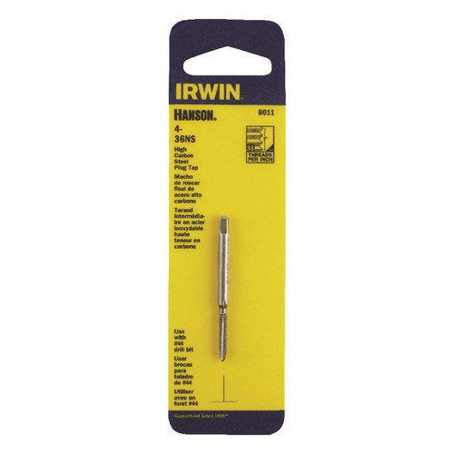 Irwin - 8011 - Hanson High Carbon Steel SAE Plug Tap 4-36NS 1/pc.