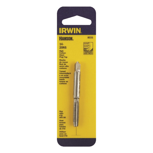 Irwin - 8035 - Hanson High Carbon Steel SAE Plug Tap 14-20NS 1/pc.