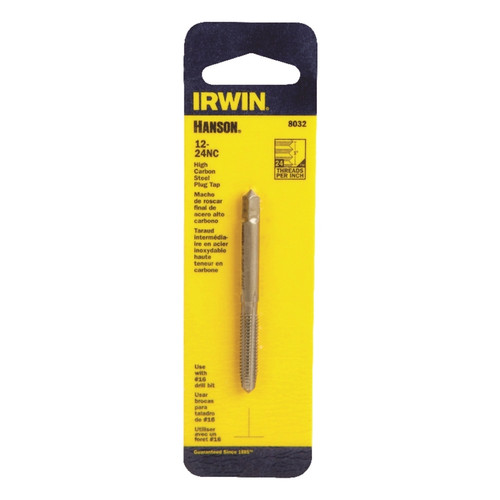 Irwin - 8032 - Hanson High Carbon Steel SAE Plug Tap 12-24NC 1/pc.