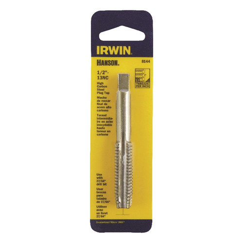 Irwin - 8144 - Hanson High Carbon Steel SAE Fraction Tap 1/2 in.-13NC 1/pc.