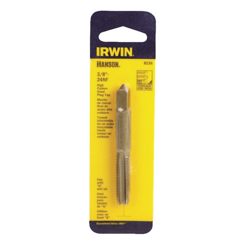 Irwin - 8136 - Hanson High Carbon Steel SAE Fraction Tap 3/8 in.-24NF 1/pc.