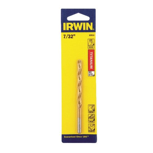 Irwin - 63914 - 7/32 in. x 3-3/4 in. L High Speed Steel Drill Bit 1/pc.