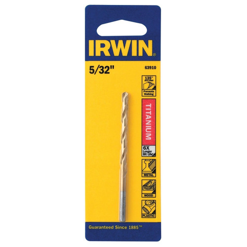 Irwin - 63910 - 5/32 in. x 3-1/8 in. L High Speed Steel Drill Bit 1/pc.