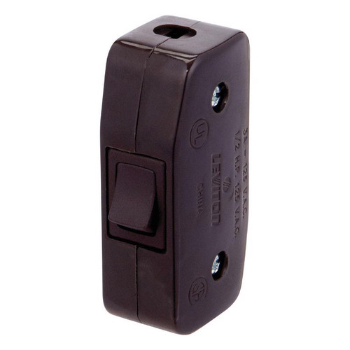 Jandorf - 61210 - 3 amps Single Pole Feed Through Appliance Switch Brown - 1/Pack
