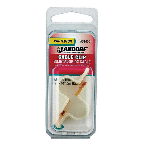 Jandorf - 61406 - 1/2 in. Dia. x 1.6 in. L Natural Nylon Cable Clip