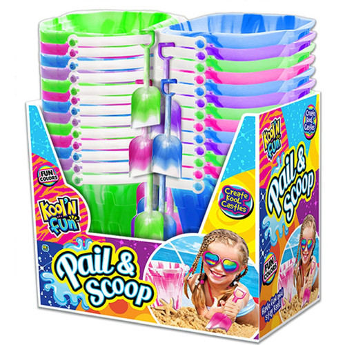 JA-RU - 6571 - Kool 'N Fun Pail and Scoop Plastic Assorted 2/pc.