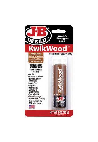 J-B Weld - 8257 - KwikWood Tan Putty Stick 1 oz.