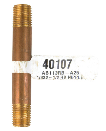 JMF - 40107 - 1/8 in. Male x 1/8 in. Dia. x 2-1/2 in. L Male Brass Nipple