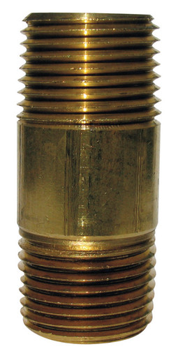 JMF - 47027 - 3/8 in. MPT x 3/8 in. Dia. x 6 in. L MPT Brass Nipple