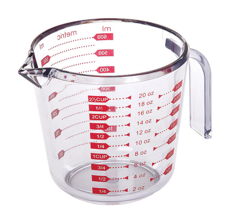 Rise by Dash RSMS150GBRR24 Measuring Cup Set, Clear/Red