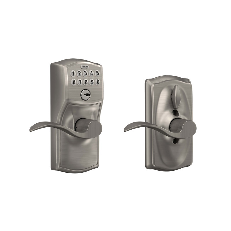 Schlage BE375VCAM619 Satin Nickel Camelot Touch Deadbolt 