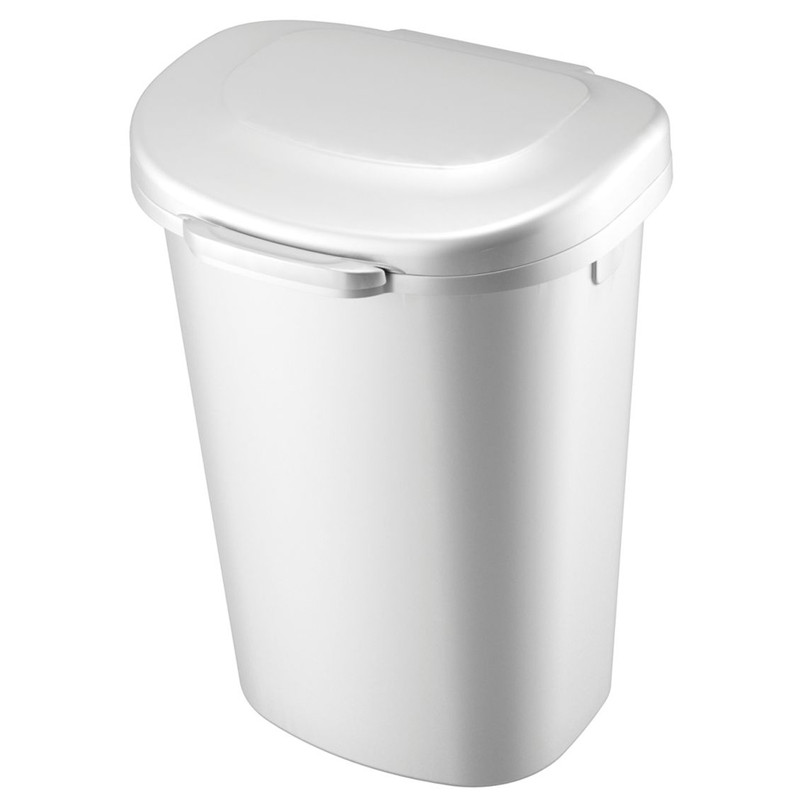 Rubbermaid 13 gal. White Spring-Top Wastebasket